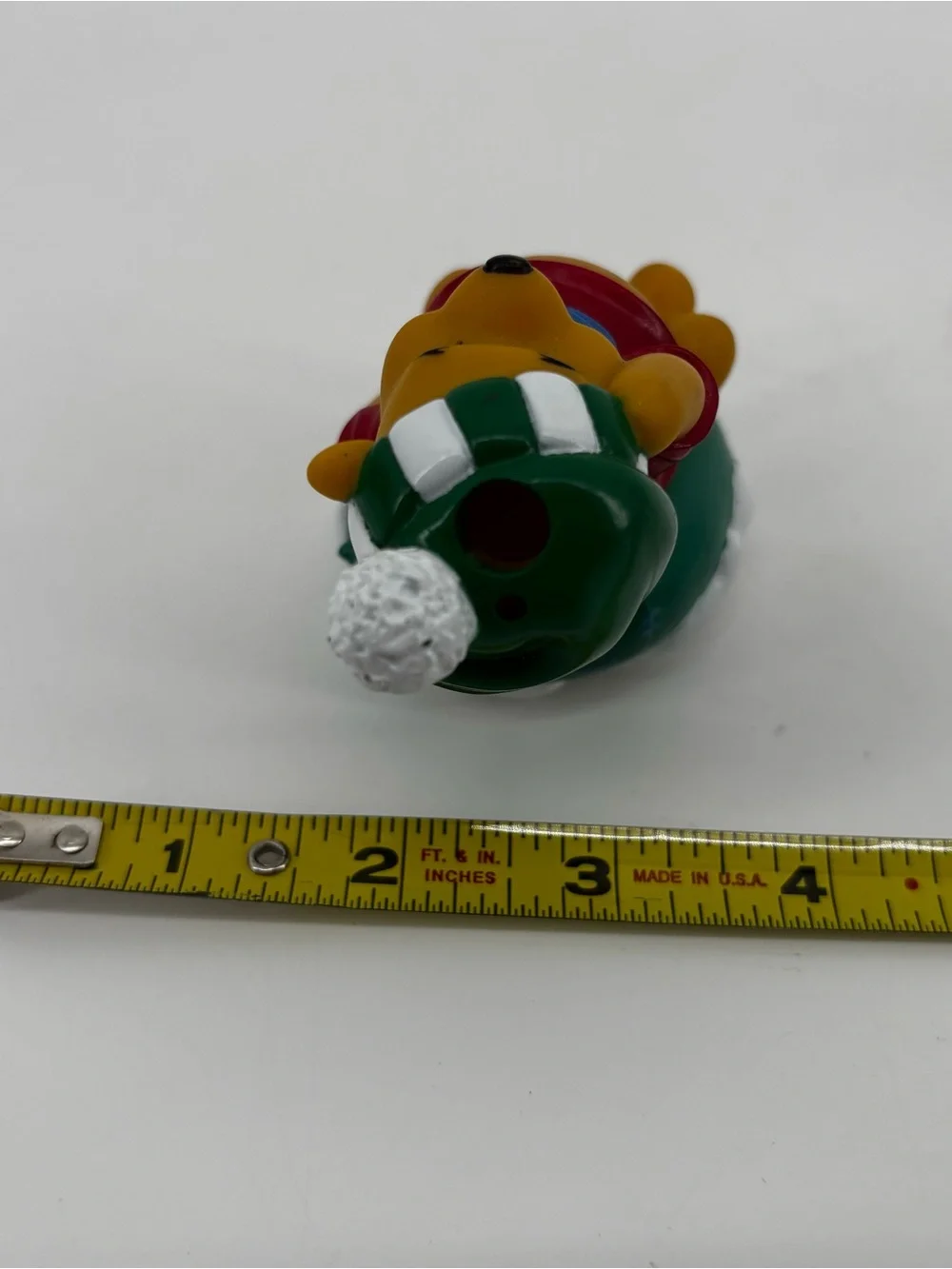Vintage~Disney's Winnie The Pooh Baby Vinyl Christmas Toy‎ Collectible